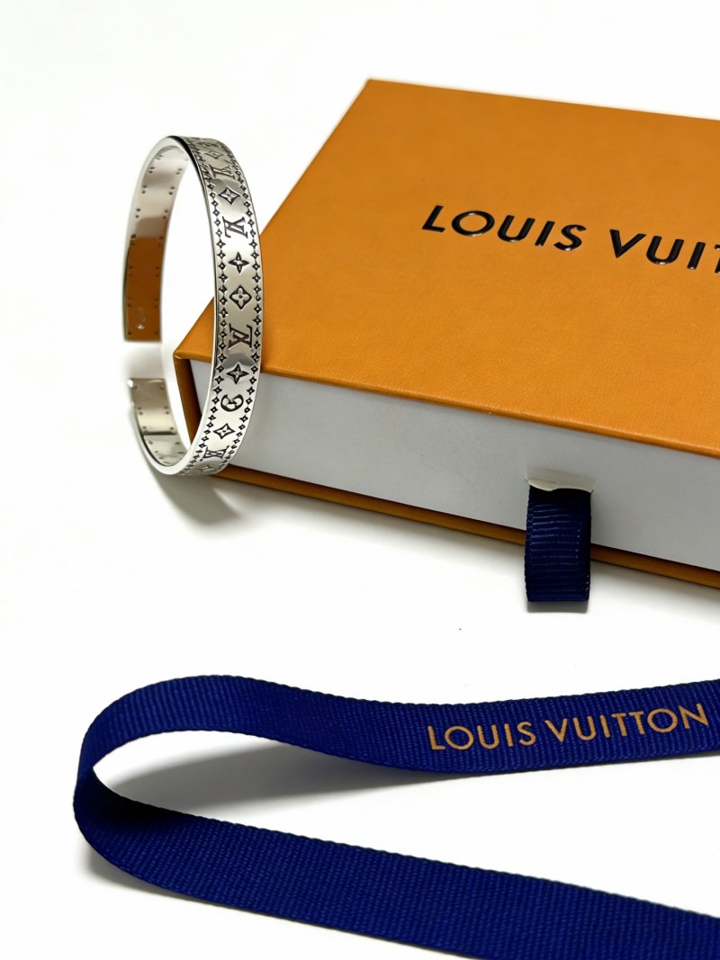 Louis Vuitton Monogram Silver Cuff Bracelet view