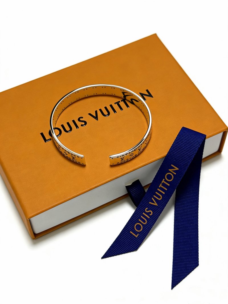 Louis Vuitton Monogram Silver Cuff Bracelet view