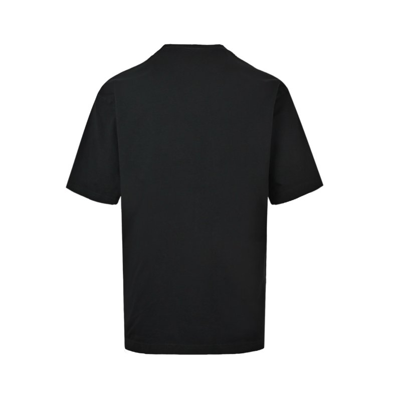 Black Oversized T-Shirt with Embroidered Wing Graphic view