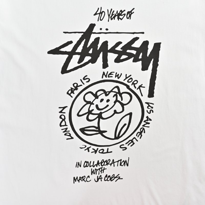 Stüssy White Graphic Print Short Sleeve T-Shirt view