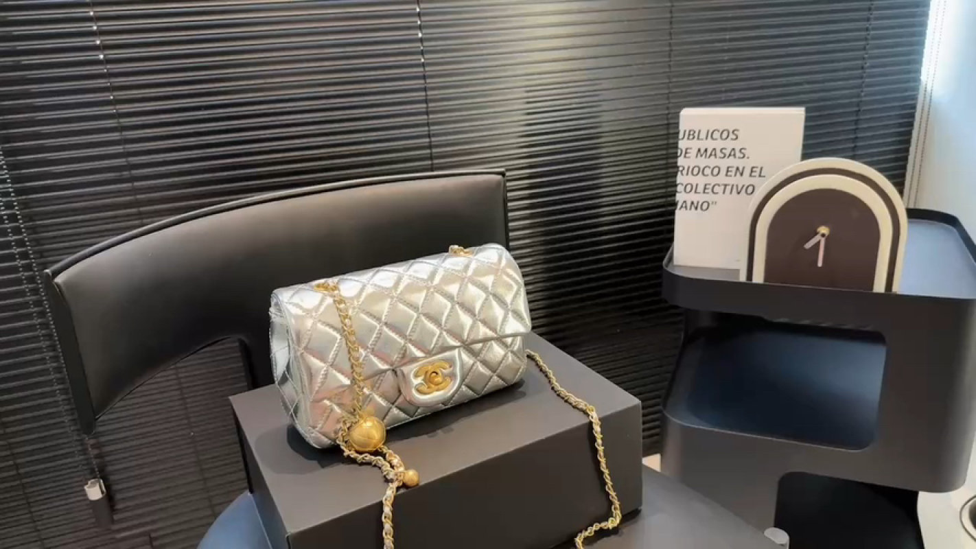 Chanel Classic Quilted Flap Bag White Gold Chain