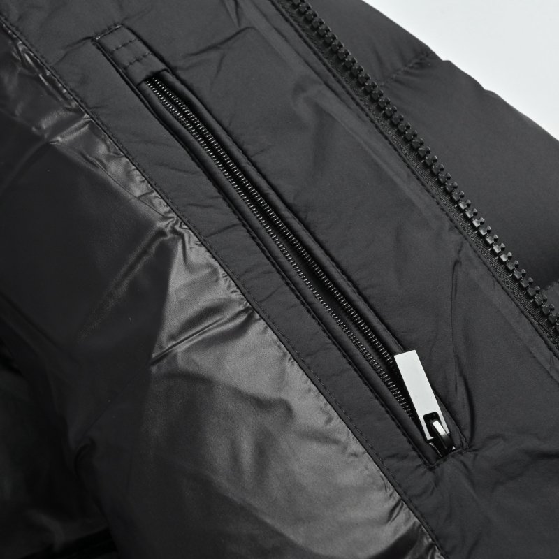 Black Quilted Puffer Down Jacket – Lightweight Winter Coat view