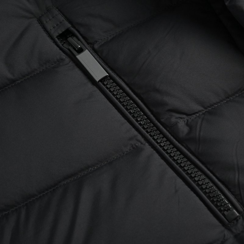 Black Quilted Puffer Down Jacket – Lightweight Winter Coat view