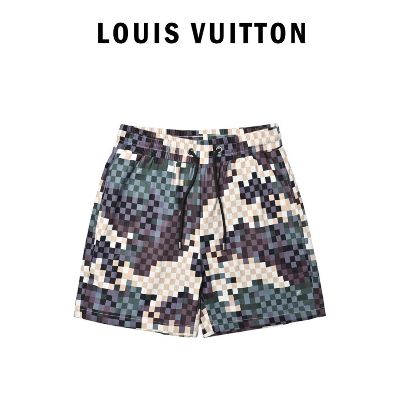 Pixelated Checkered Multi-Color Shorts view