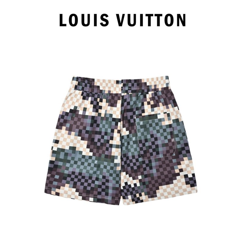 Pixelated Checkered Multi-Color Shorts view