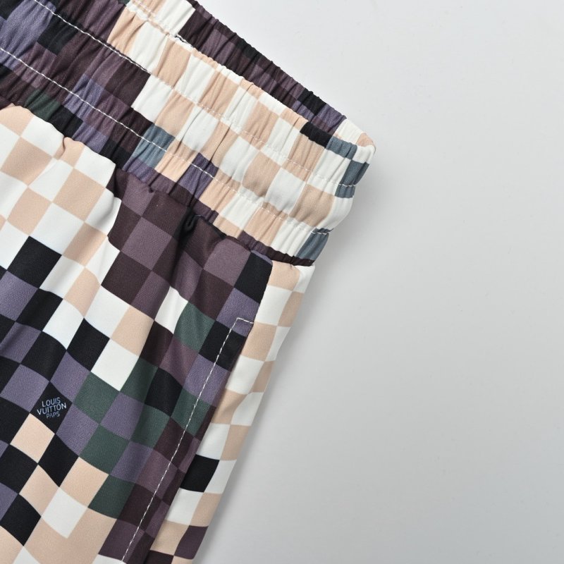 Pixelated Checkered Multi-Color Shorts view