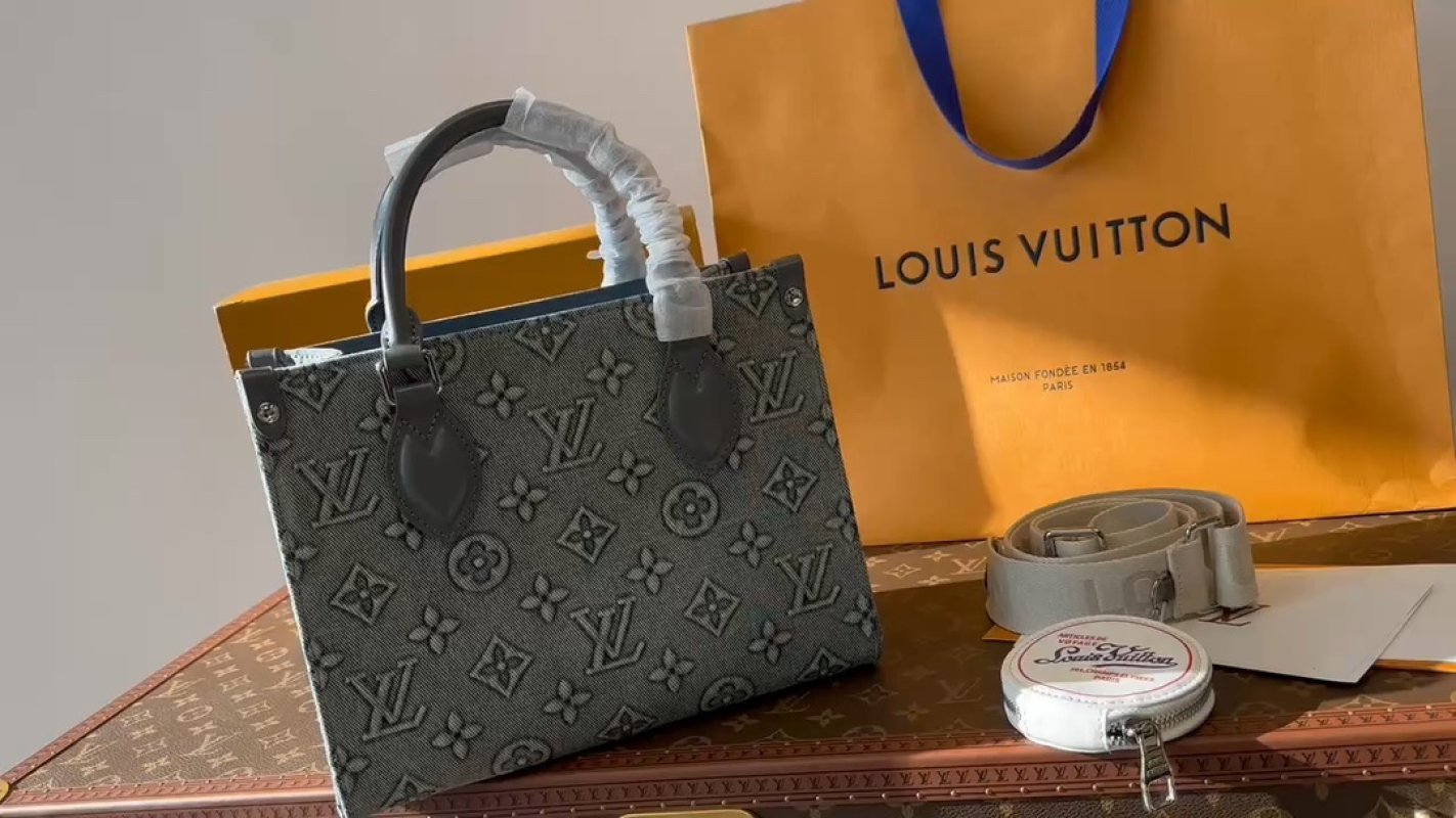 Louis Vuitton Monogram Canvas Tote Bag - Charcoal Grey