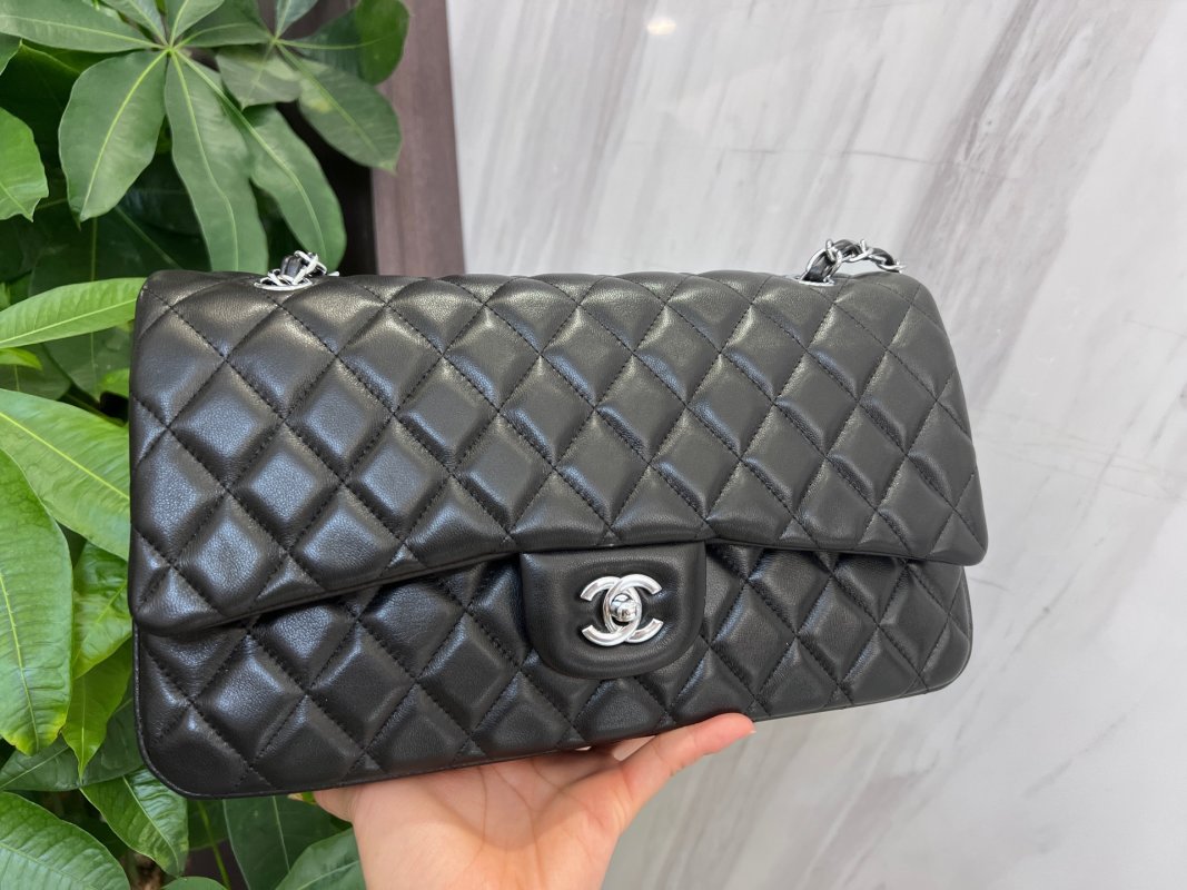 Chanel Classic Flap Quilted Black Leather Shoulder Bag view