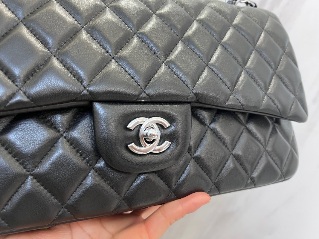 Chanel Classic Flap Quilted Black Leather Shoulder Bag view