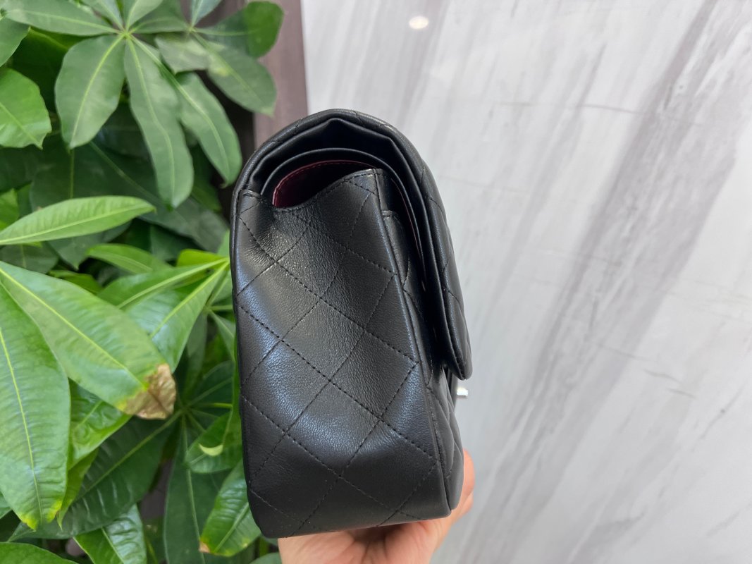 Chanel Classic Flap Quilted Black Leather Shoulder Bag view