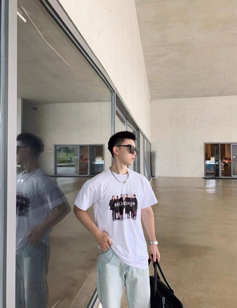 Balenciaga Group Photo White T-Shirt