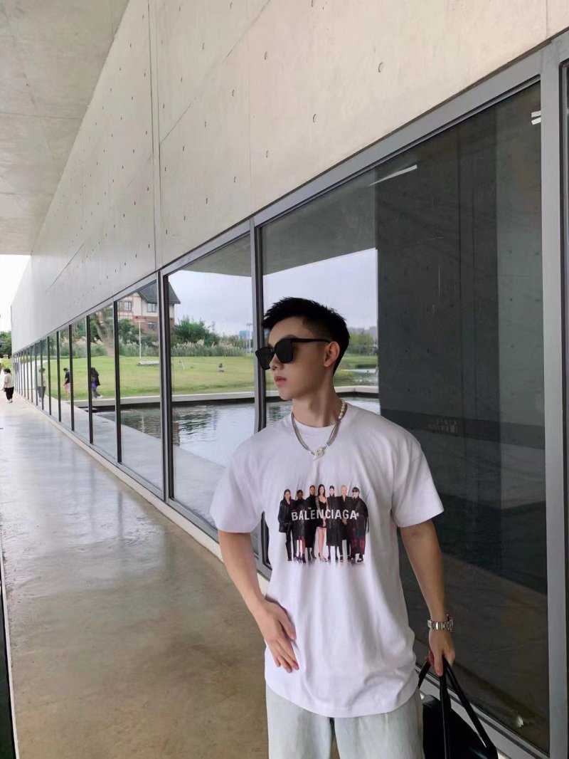 Balenciaga Group Photo White T-Shirt view