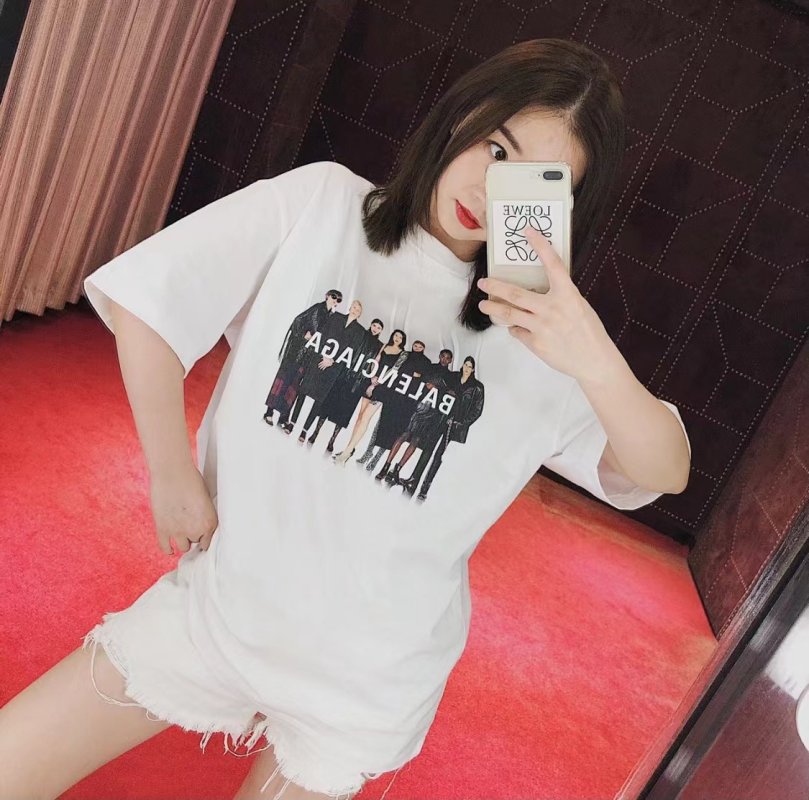 Balenciaga Group Photo White T-Shirt view