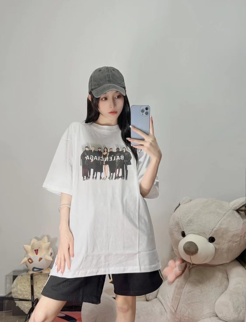 Balenciaga Group Photo White T-Shirt view