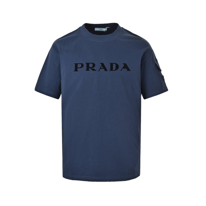 Prada Logo T-Shirt Navy Blue view