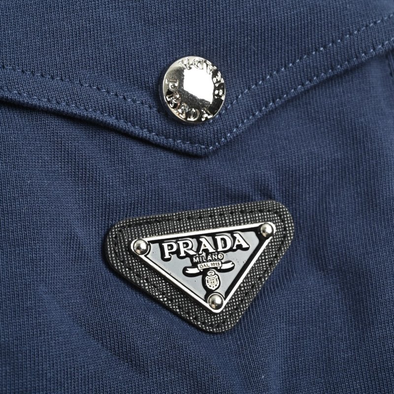 Prada Logo T-Shirt Navy Blue view