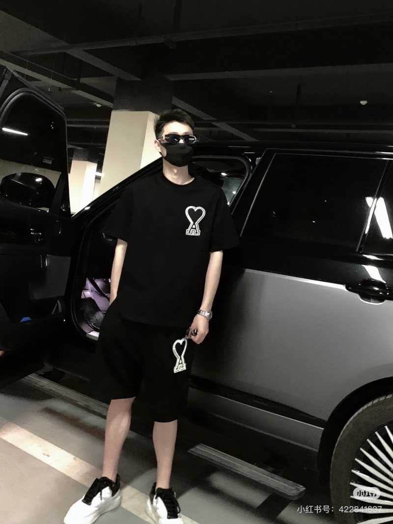 Black Heart Logo Shorts