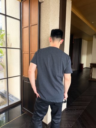 Versace Medusa Embroidered Charcoal T-Shirt view 8