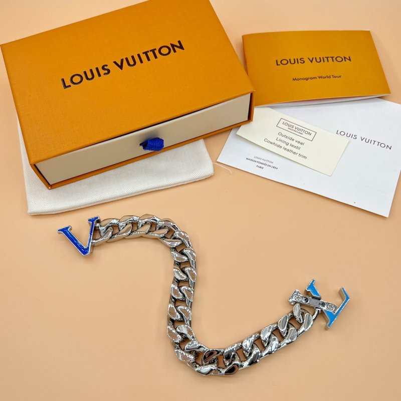 Louis Vuitton LV Cuban Chain Bracelet Blue view
