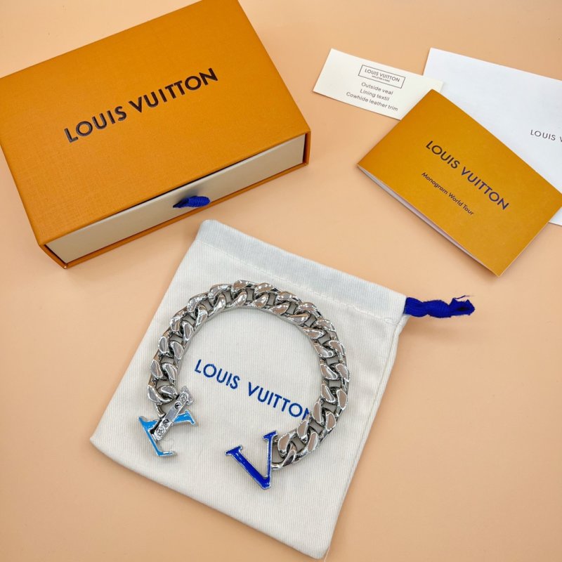 Louis Vuitton LV Cuban Chain Bracelet Blue view