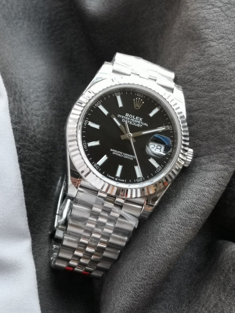 Rolex Datejust 41mm Steel Black Dial Watch view