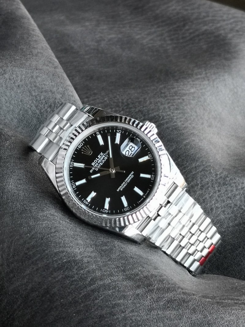 Rolex Datejust 41mm Steel Black Dial Watch view