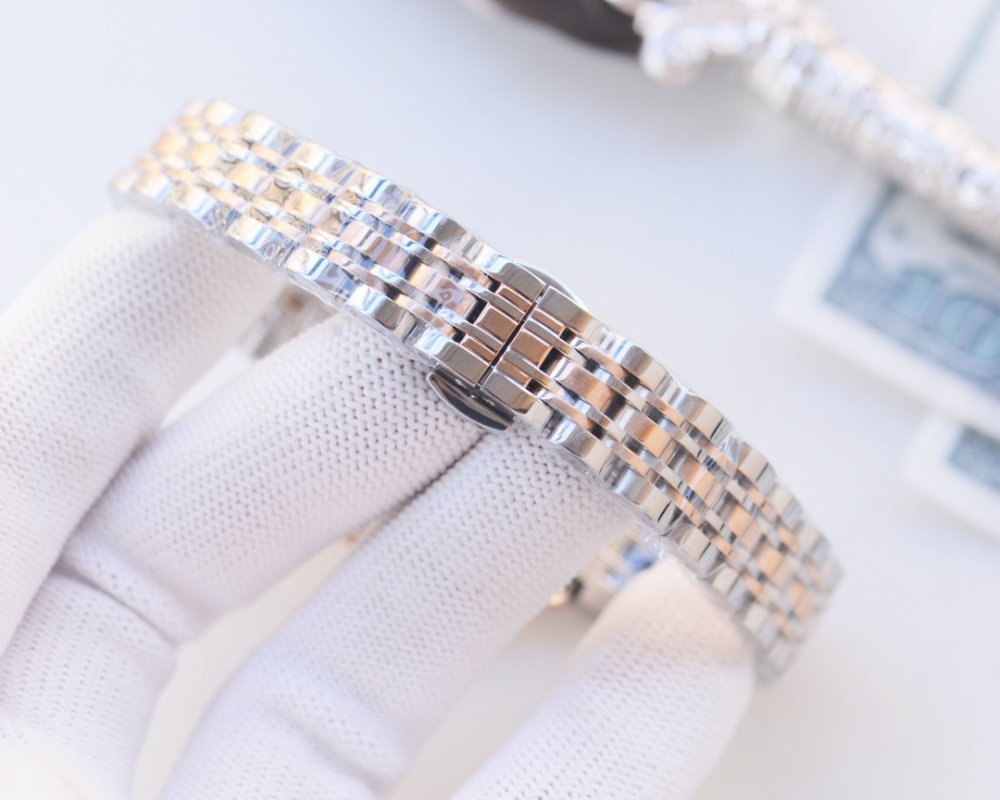 Longines Inspired Diamond Bezel Silver Quartz Watch view