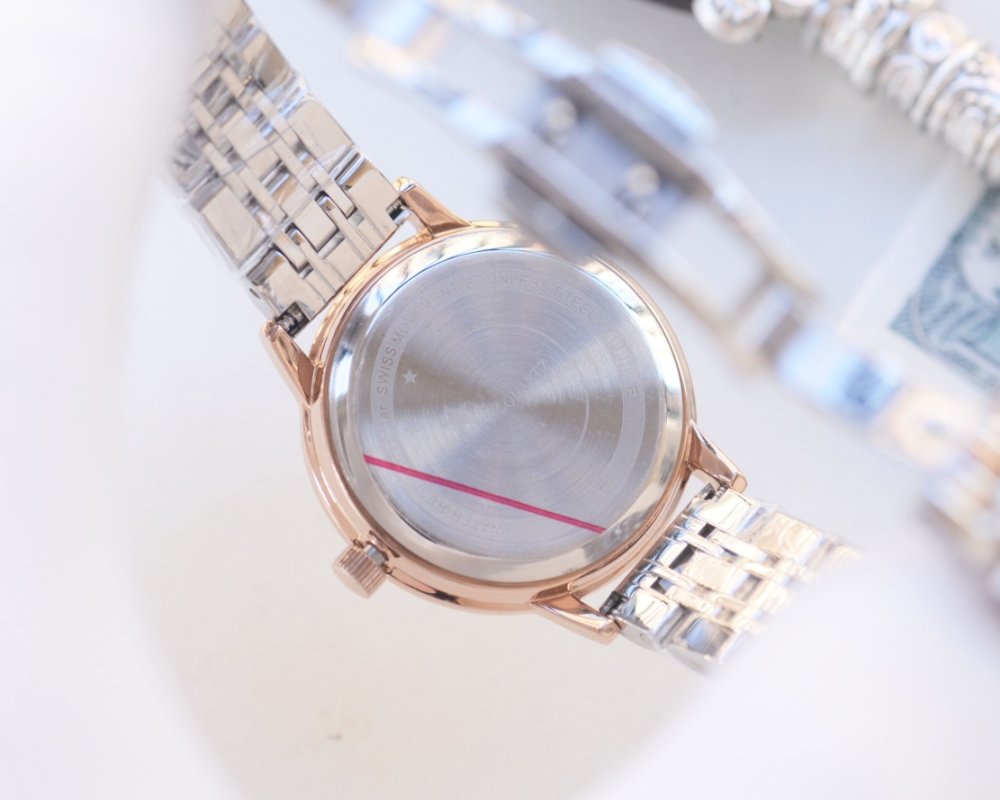 Longines Inspired Diamond Bezel Silver Quartz Watch view