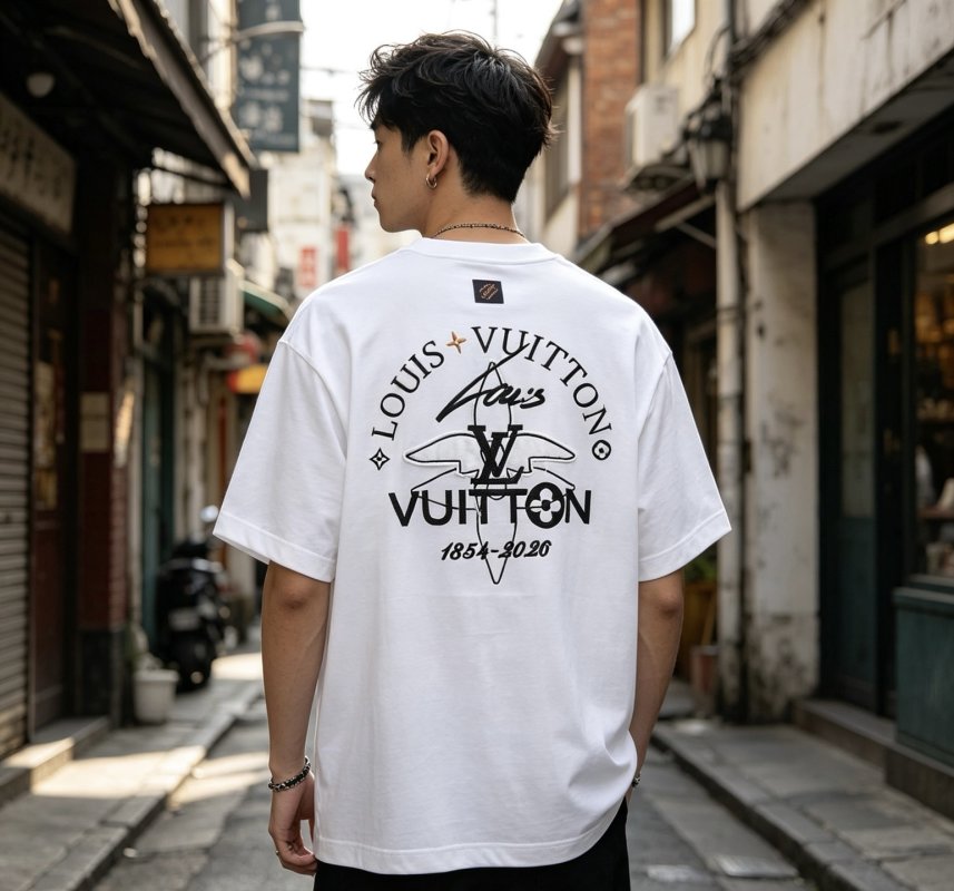 Louis Vuitton White Crew Neck Graphic T-Shirt view