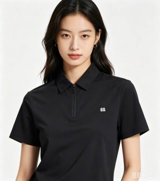 Kolon Sport Half-Zip Speed-Dry Polo Shirt Black view 8
