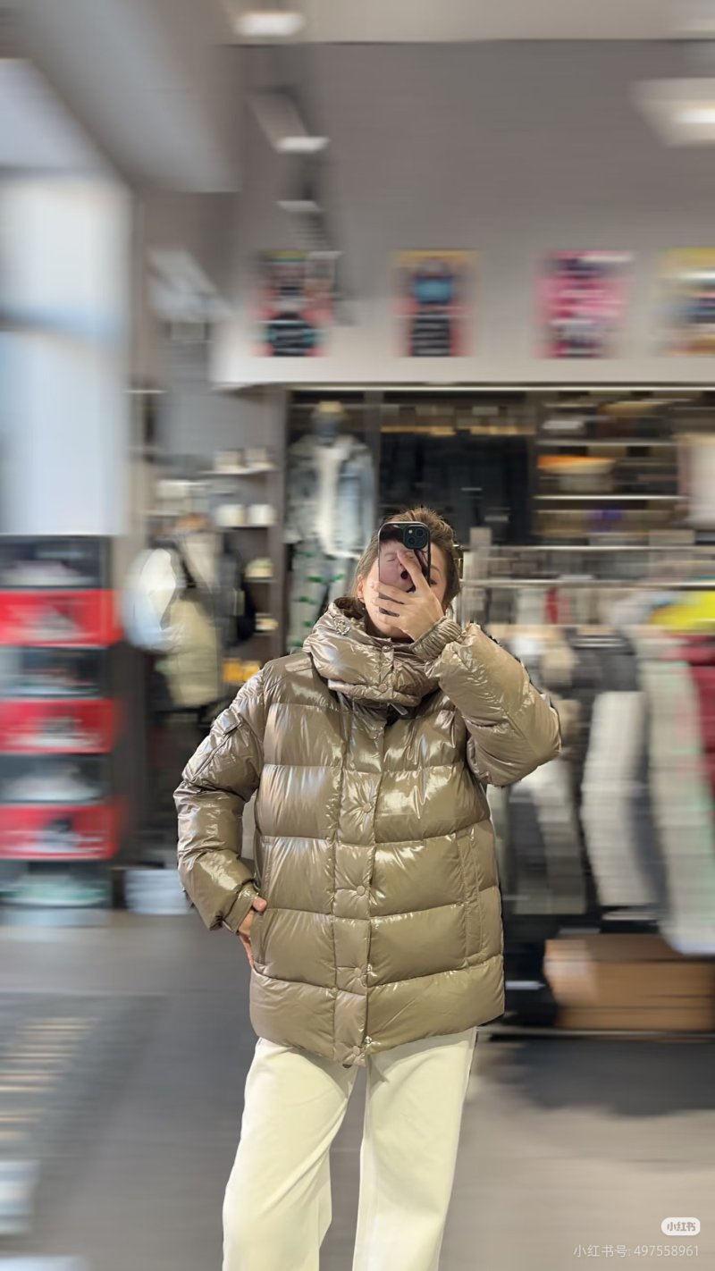 Moncler Olive Green Puffer Down Jacket view