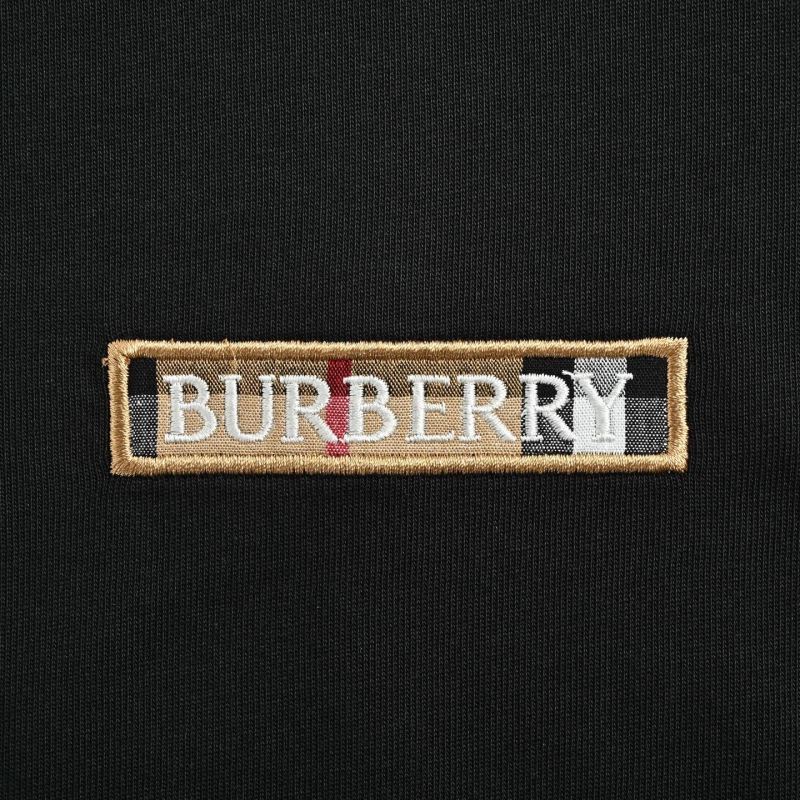 Burberry Check Sleeve Black T-Shirt view