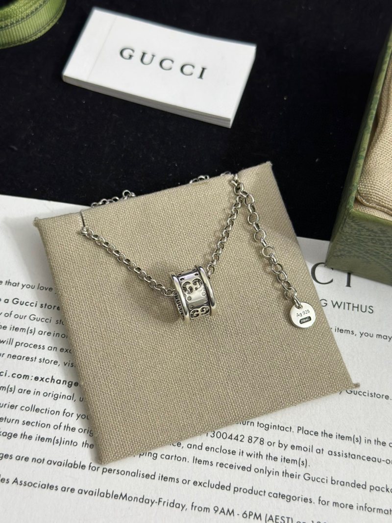 Gucci Double G Anger Forest Silver Chain Necklace view