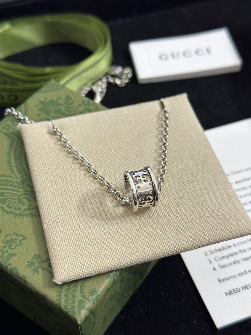 Gucci Double G Anger Forest Silver Chain Necklace view