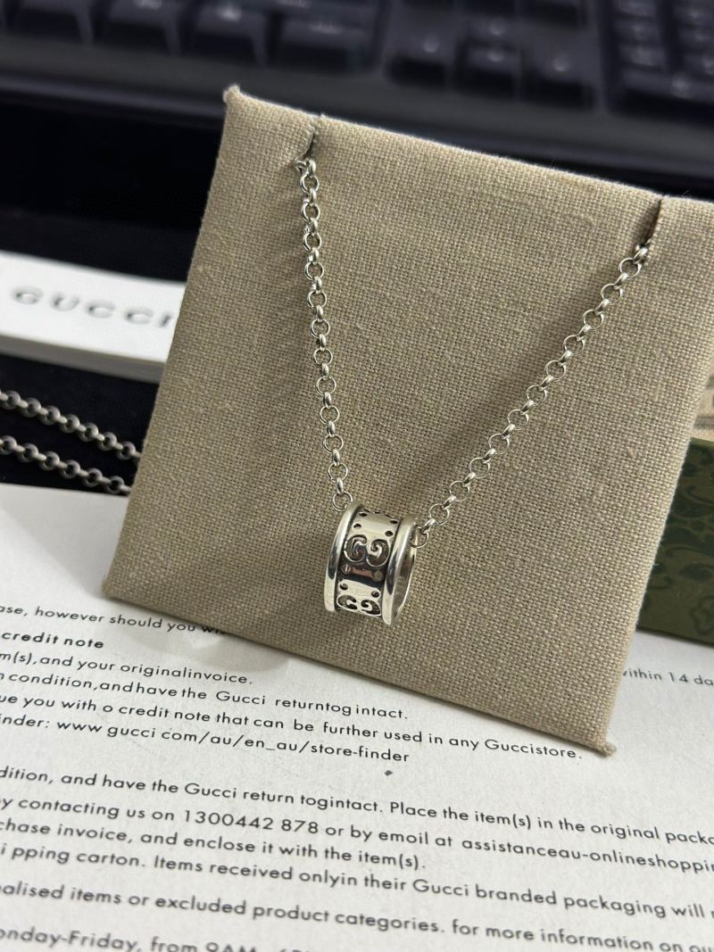 Gucci Double G Anger Forest Silver Chain Necklace view