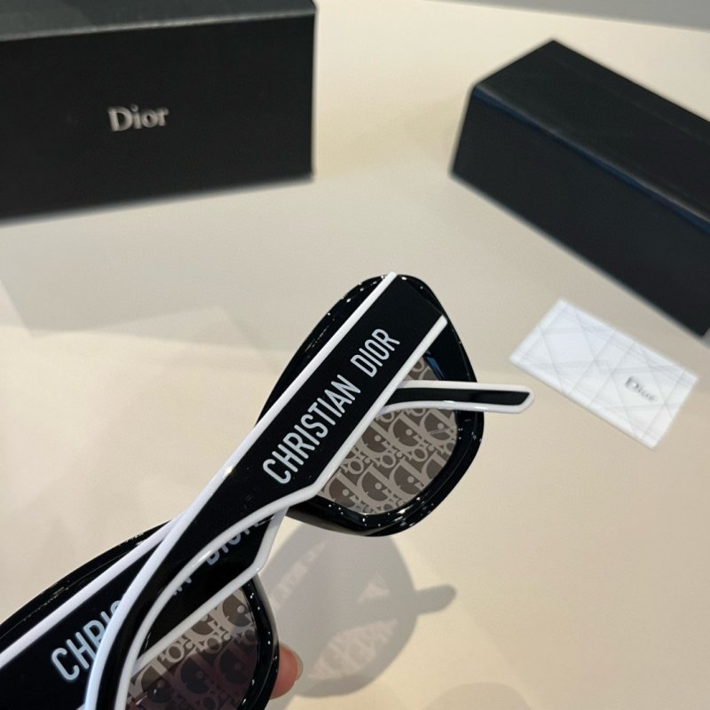 Dior Club Black Cat-Eye Sunglasses with Gold Star Detail view