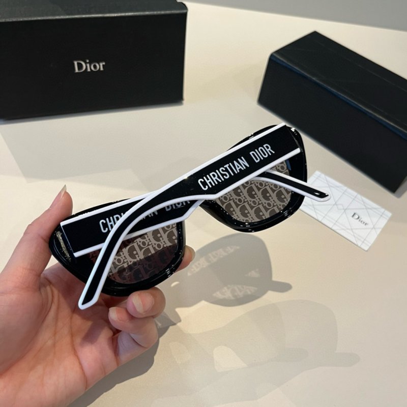 Dior Club Black Cat-Eye Sunglasses with Gold Star Detail view
