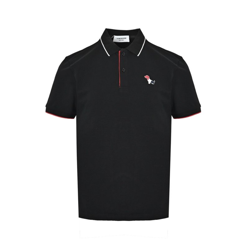 Thom Browne Dachshund Logo Polo Shirt Black view