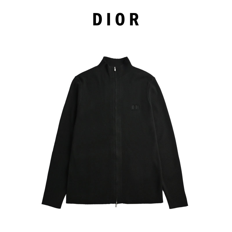 Dior Charcoal Grey Wool Zip Jacket view