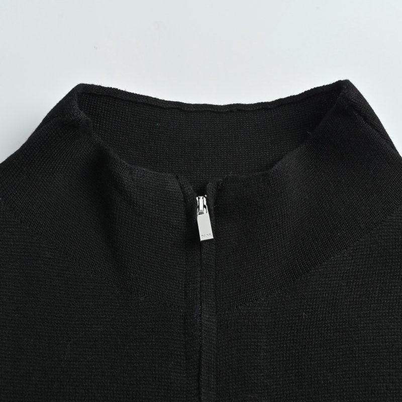 Dior Charcoal Grey Wool Zip Jacket view