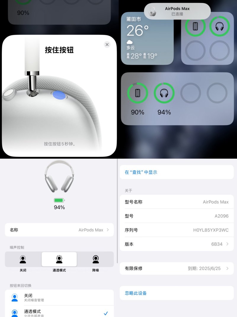 Apple AirPods Pro Max Silver 1:1 Replica Headphones view