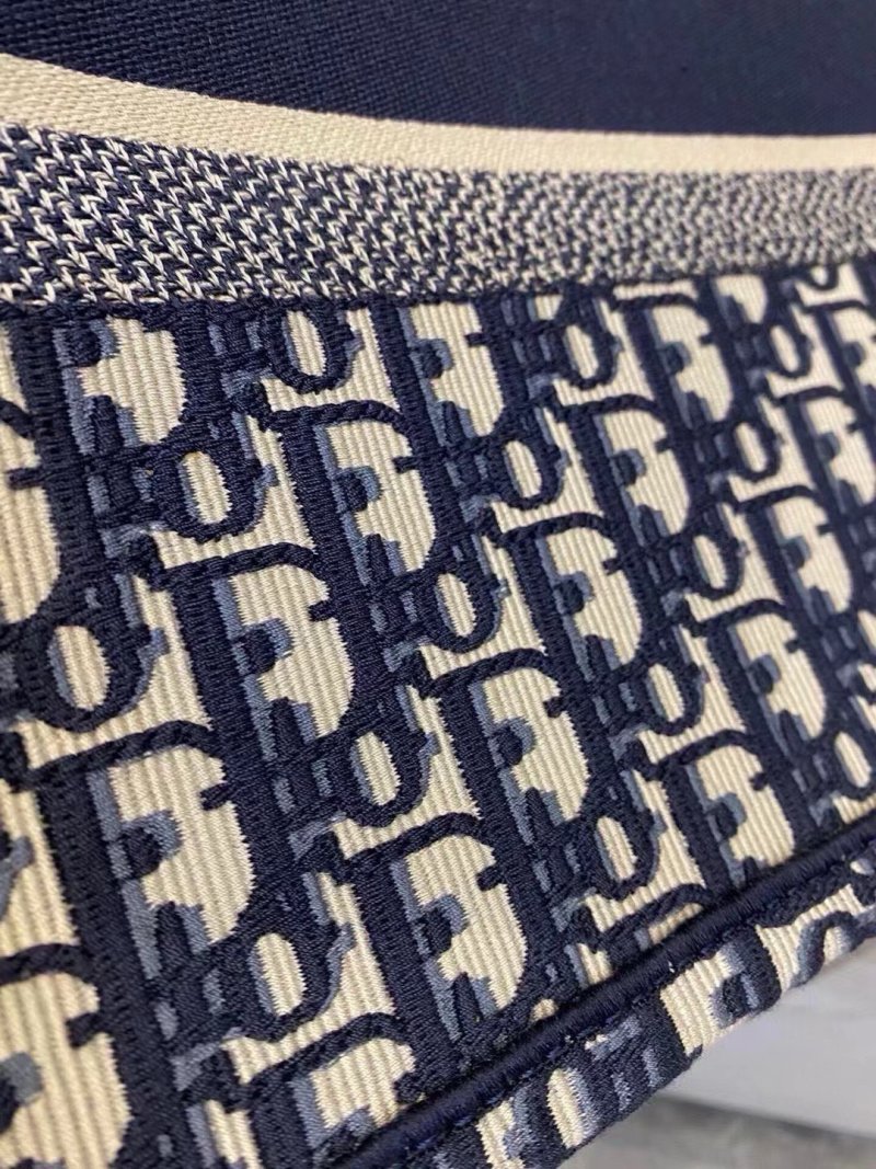 Dior Book Tote Bag Navy Monogram Canvas view