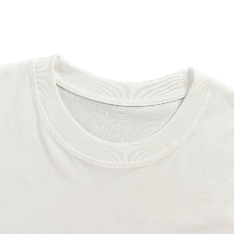 White Graphic Pocket T-Shirt with Orange Embroidered Logo view