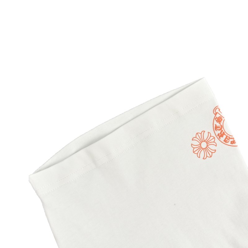 White Graphic Pocket T-Shirt with Orange Embroidered Logo view