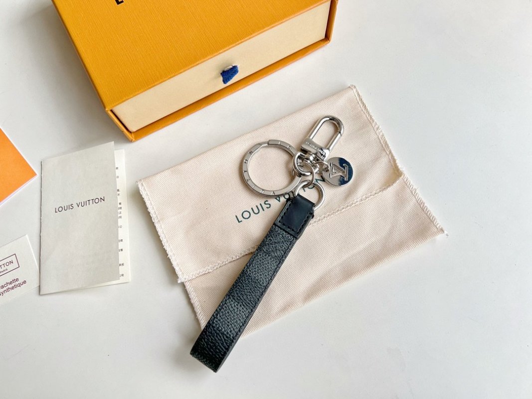 Louis Vuitton Monogram Eclipse Dragonne Keychain Black view