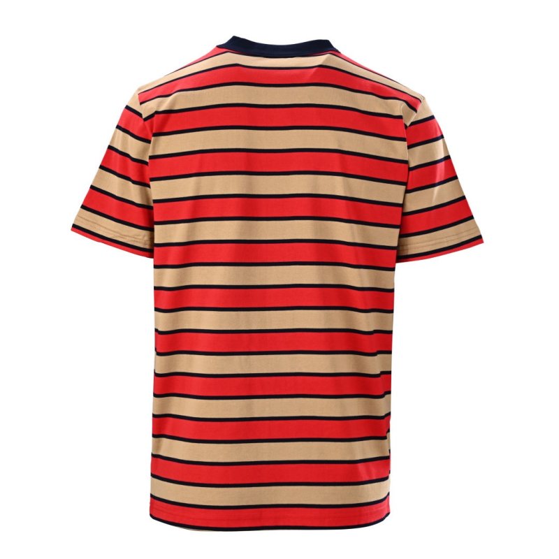 Red Black Striped Short Sleeve T-Shirt view
