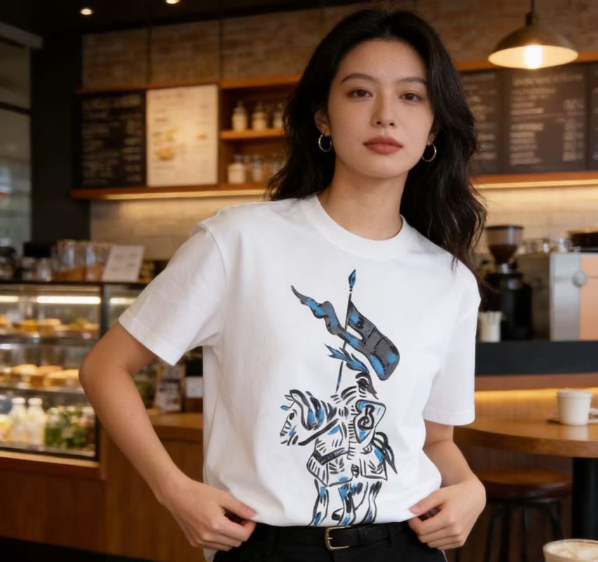 Burberry White Elephant Flag Graphic T-Shirt view