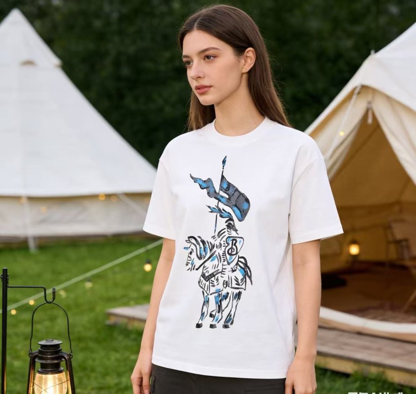 Burberry White Elephant Flag Graphic T-Shirt view