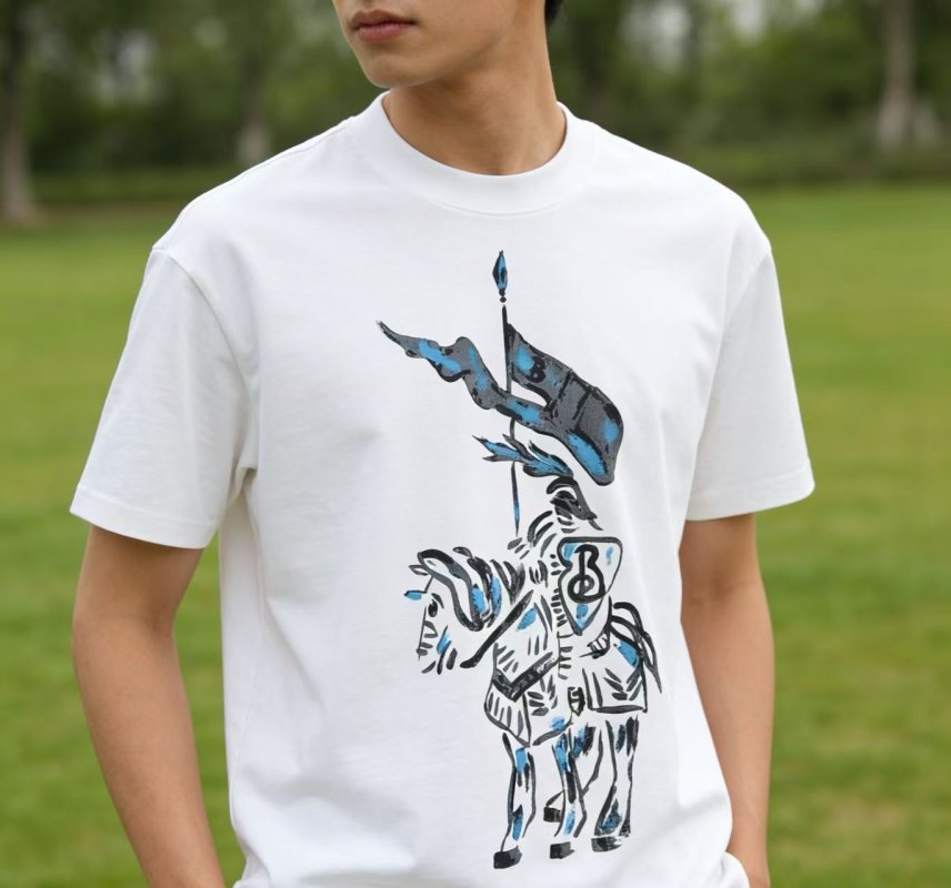 Burberry White Elephant Flag Graphic T-Shirt view
