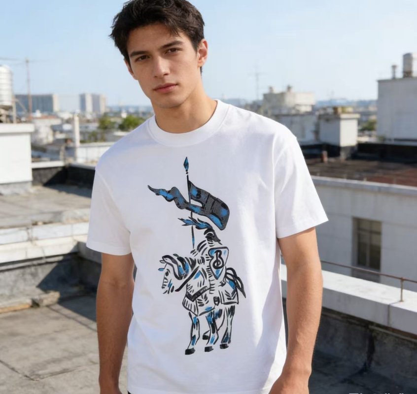 Burberry White Elephant Flag Graphic T-Shirt view